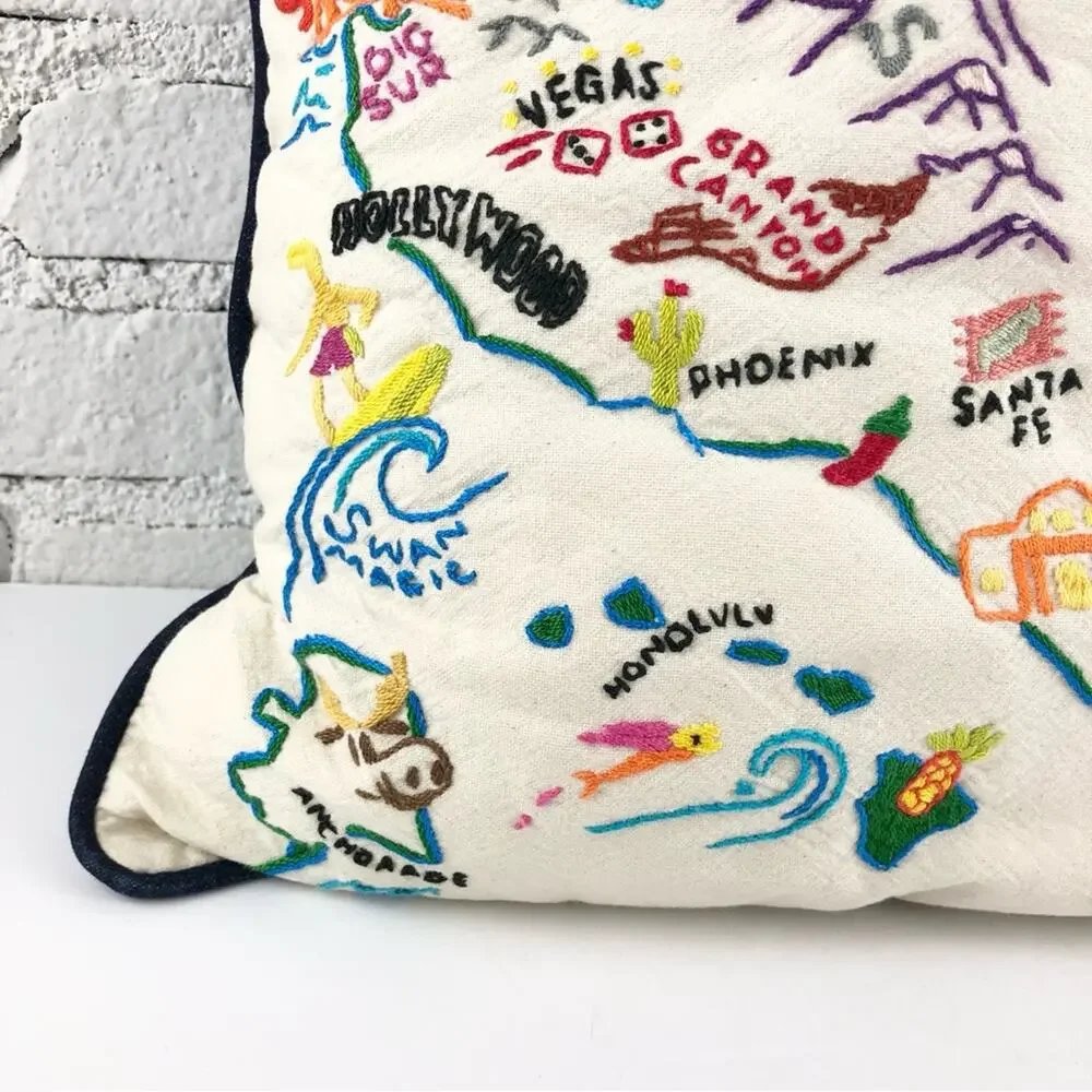 Rare Vintage 90’s Swan Magic United States Of America Hand Embroidered P…